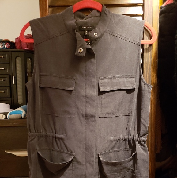 Kenneth Cole Tops - Kenneth cole military vest with pockets